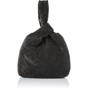 Jessica McClintock Women's Logan Mesh Pouch Evening Formal Bag, In Black. Beaded